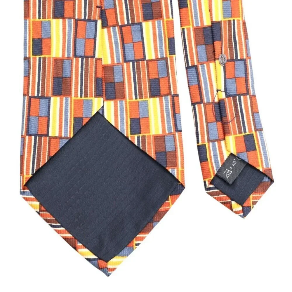 Ermenegildo Zegna x Gonzalo Comella ORO 100% Silk Tie Multicolor Geometric